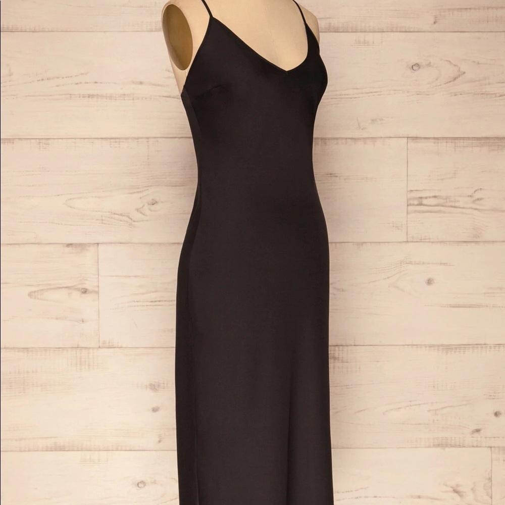 Black slip dress